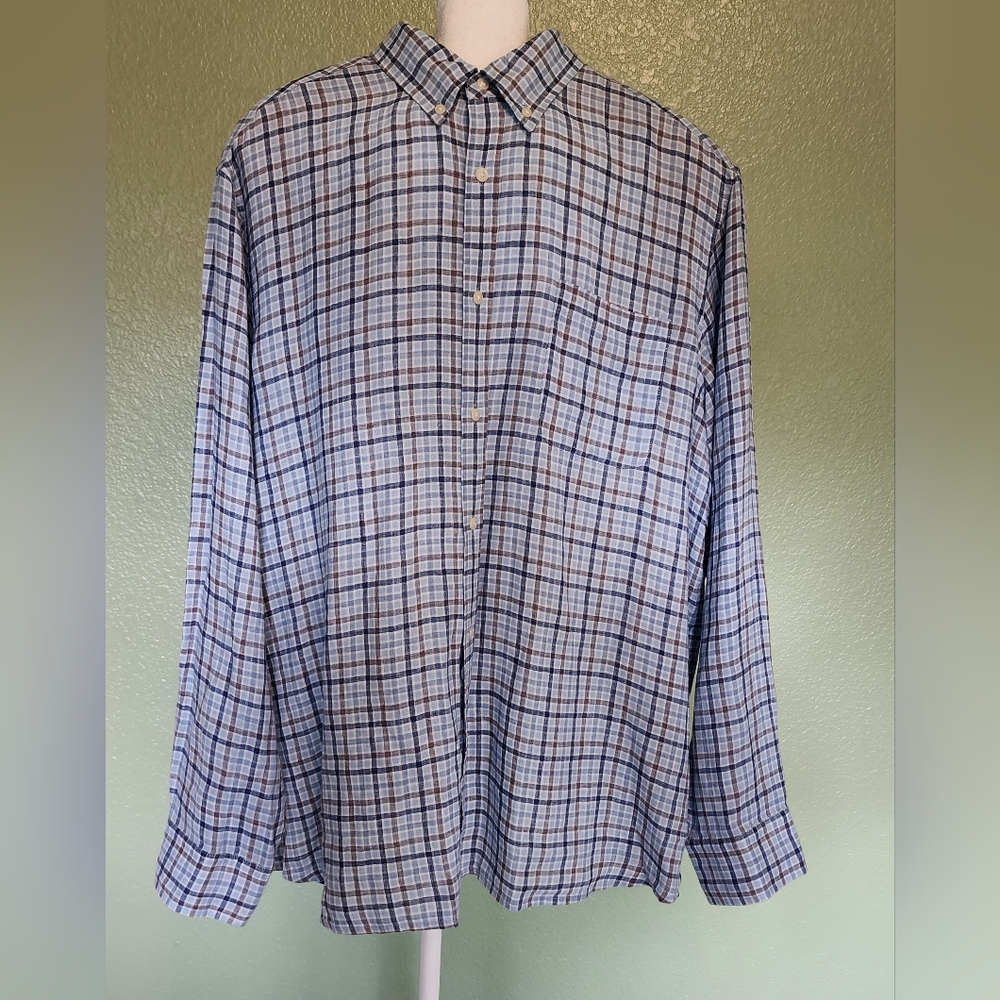Vineyard Vines Murray Shirt Men's XXL 100% Linen Classic Fit Casual Long Sleeves